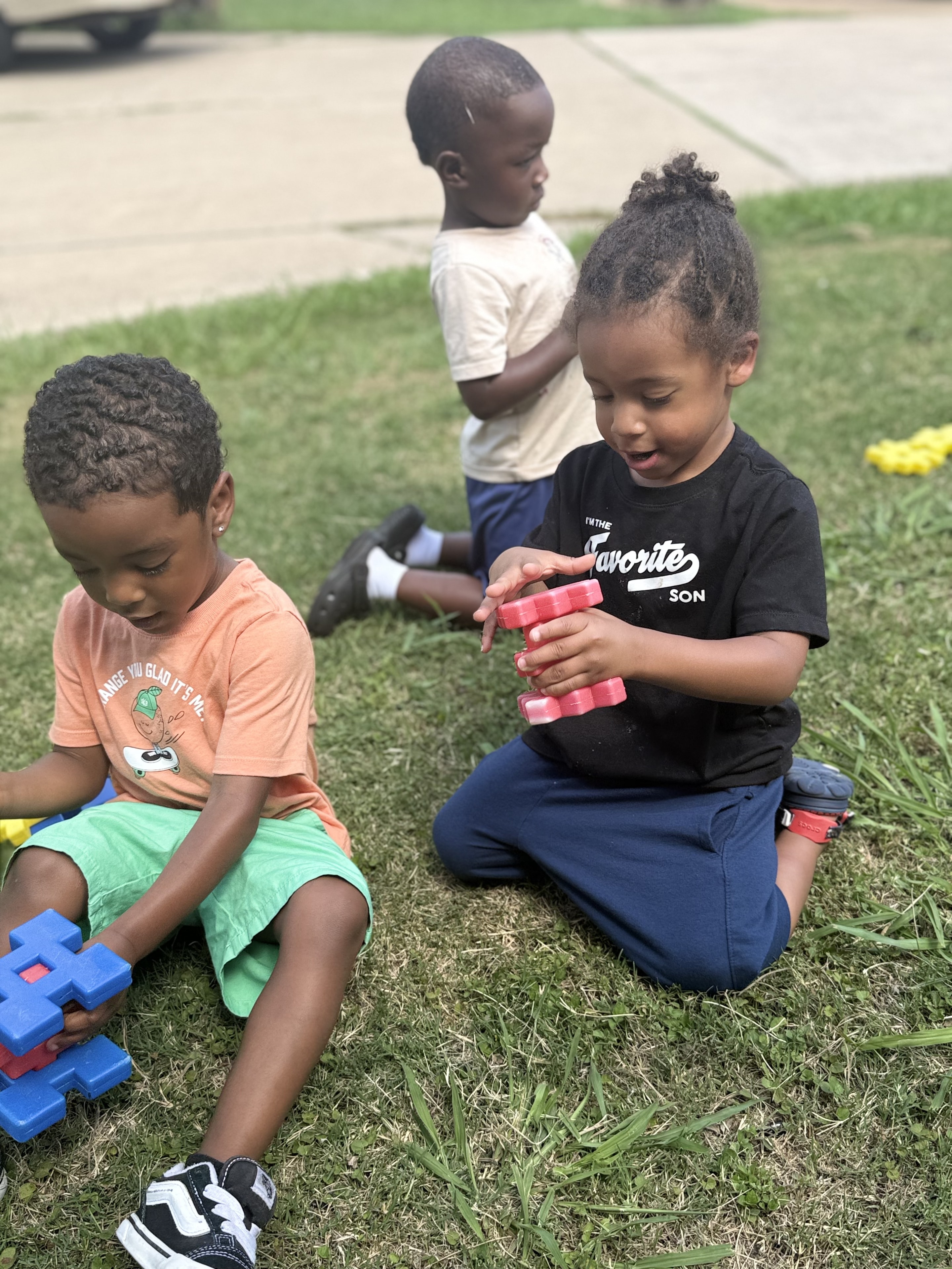 Blocks on the Grass